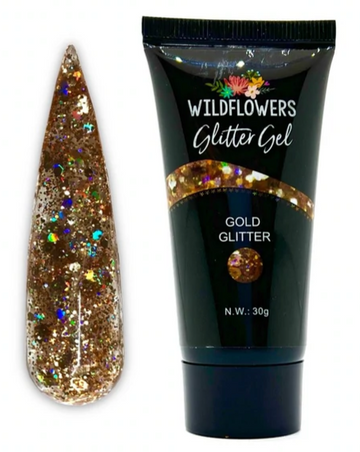 Wildflowers Glitter Gel GOLD Glitter