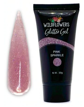 Wildflowers glitter gel Pink sparkle