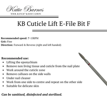 KB CUTICLE LIFT E-FILE BIT FINE GRIT