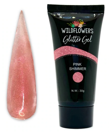 Wildflowers glitter gel Pink shimmer